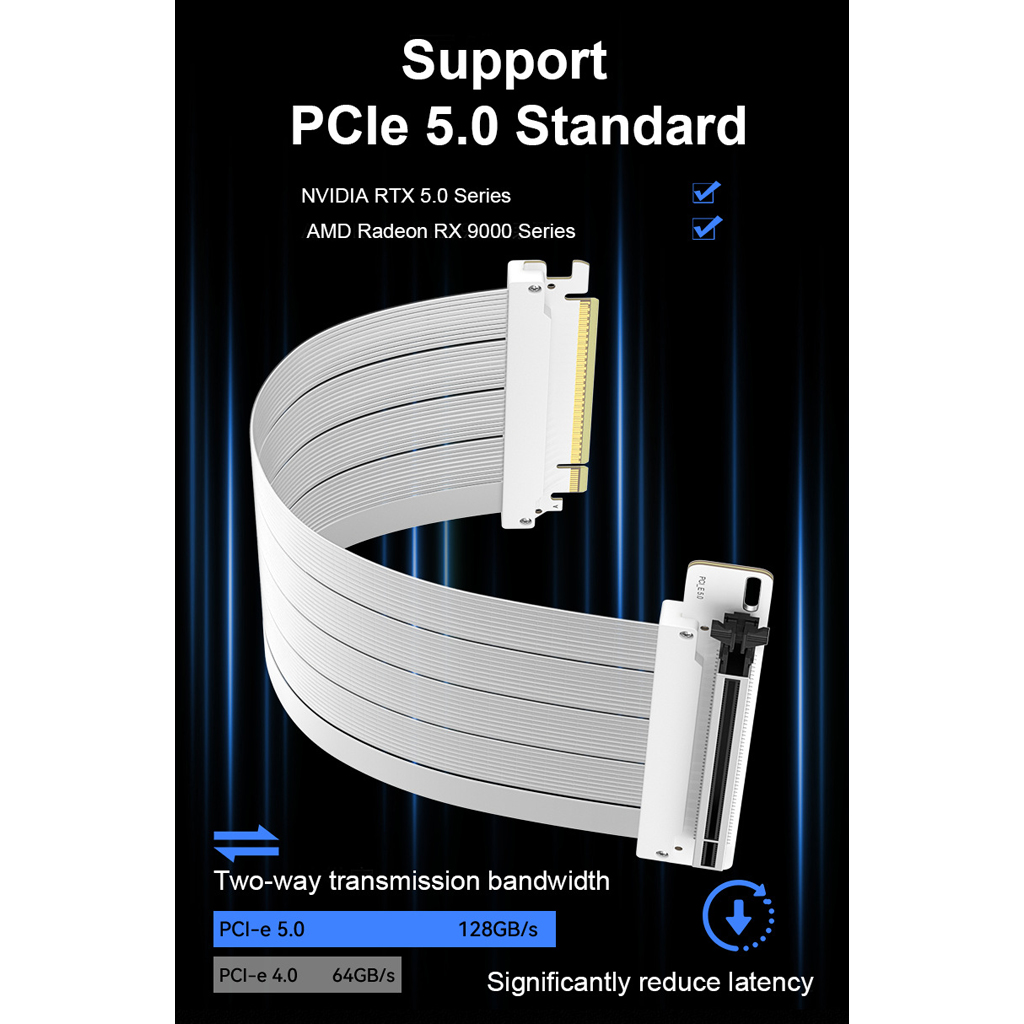 Pcie 5.0 Gpu Riser Cable - PCI‑E 5.0 X16 GPU Riser Cable